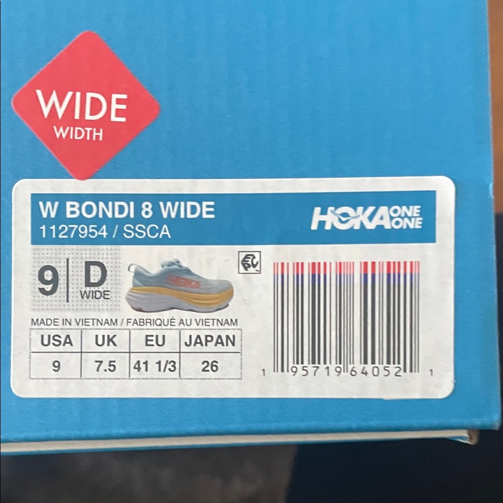 Hoka Women's Blue and Yellow Athletic Shoes - Picture 3 of 3